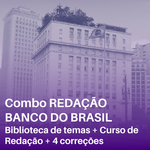 COMBO REDAO BANCO DO BRASIL - Biblioteca de temas + Curso de Redao + 4 correes